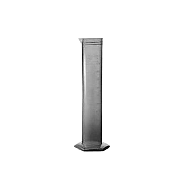 Plastic Graduated Cylinder,"Clear graduated cylinder with square base"