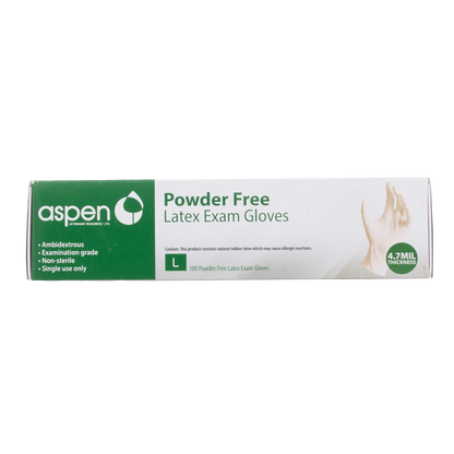 Latex Gloves,"Green and white glove box with glove illustration"