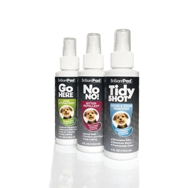 BrilliantPad Pro,"Three spray bottles shown together"