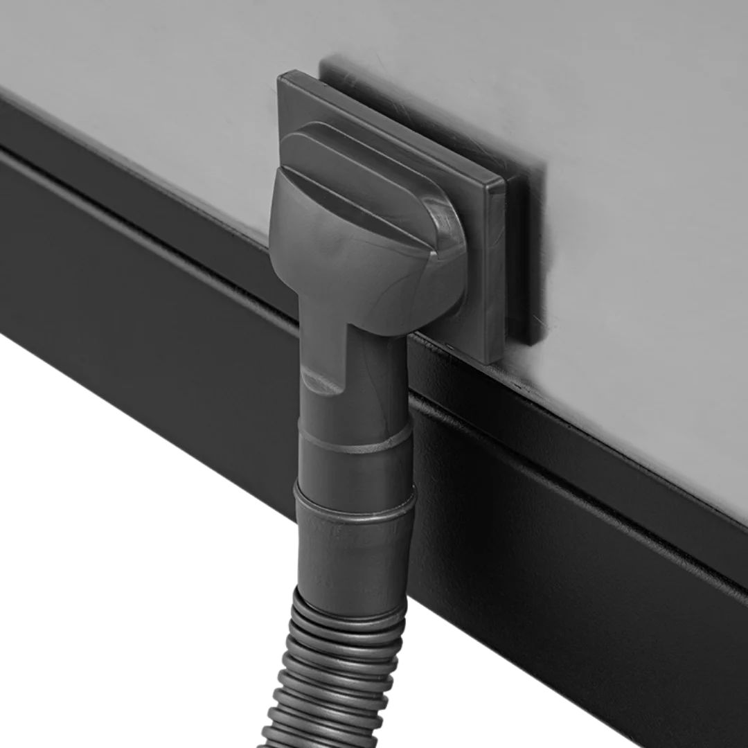Dog Grooming Electric Tub with Sliding Door by Waggz,"Tub drain hose connected to side outlet"
