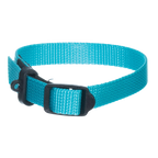 Breeder's Edge® ID Me™ Perfect Fit Collar,"Blue nylon pet collar with black buckle and D-ring"