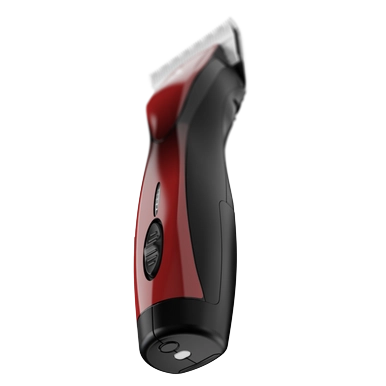 Pulse ZR II Red Clipper #30W by Andis,"Red and black clipper angled side view"