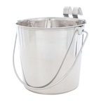Flat-Sided Pails,"Metal pail with wire handle and pour spout"
