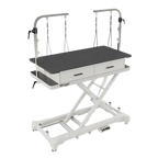 "50"" Dog Grooming 908P Electric Table with Drawer by Waggz","Electric grooming table with black top, arm, loops, and two drawers"