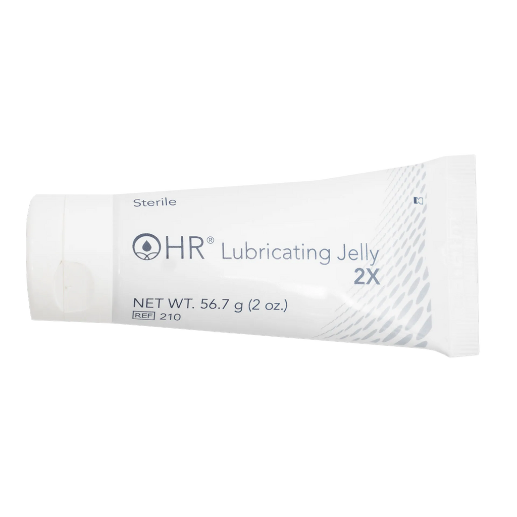 HR 2X Lubricating Jelly,"White squeeze tube with cap, front view"