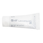 HR 2X Lubricating Jelly,"White squeeze tube with cap, front view"