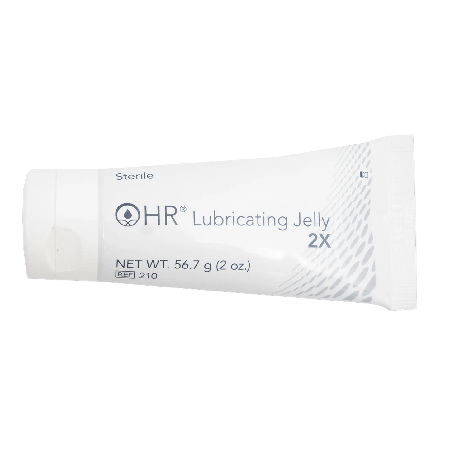 HR 2X Lubricating Jelly,"White squeeze tube with cap, front view"
