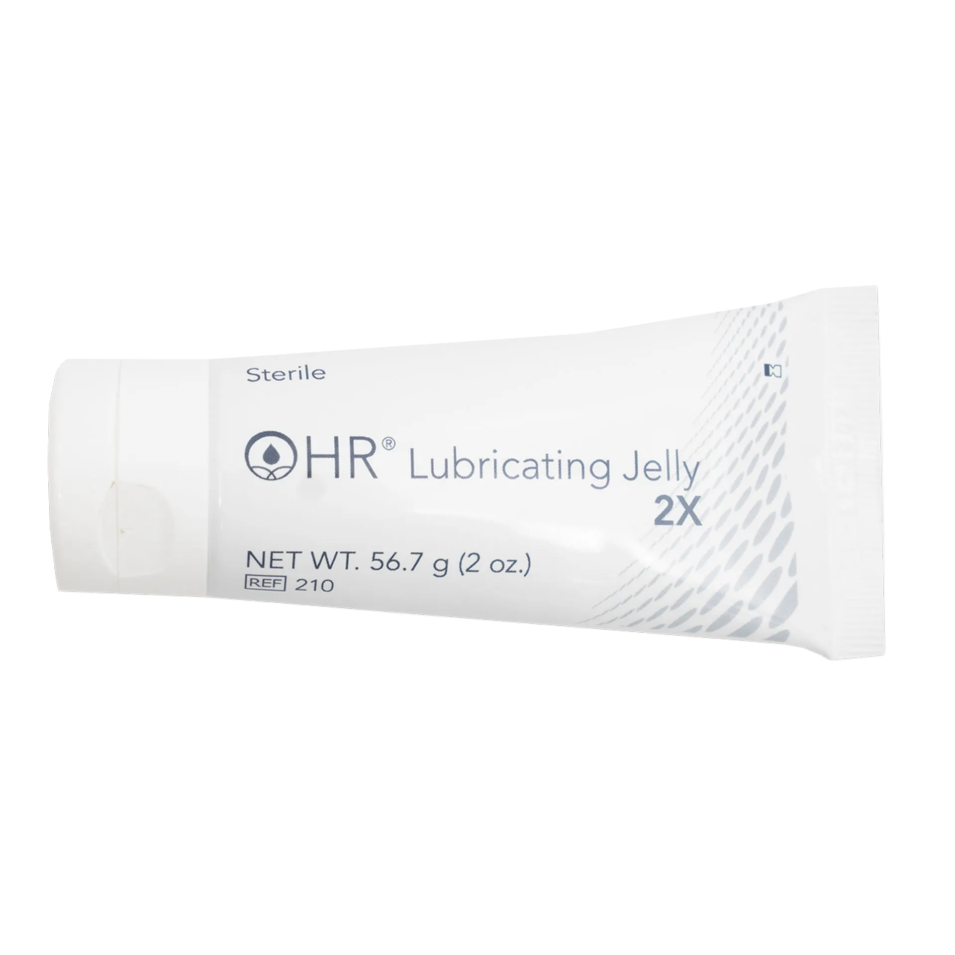 HR 2X Lubricating Jelly,"White squeeze tube with cap, front view"