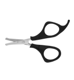 "Aaronco Prima 3.5"" Straight Scissor","Black handled straight grooming scissors"