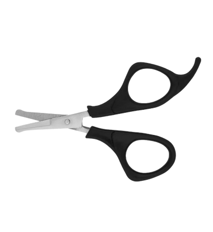 "Aaronco Prima 3.5"" Straight Scissor","Black handled straight grooming scissors"