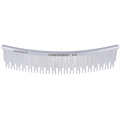 "Aaronco 7"" Honeycurve Staggered Pins Comb","Curved white comb with staggered fine teeth"