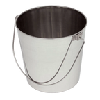 Stainless Steel Pails,"Open metal pail with wire handle"