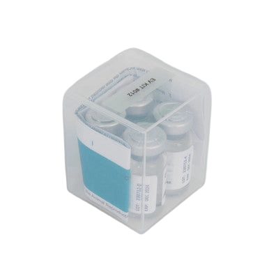 ABT Equine Vitrification Kit,"Clear plastic cube container with capped vials and blue insert"