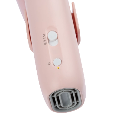 Mini Portable Neck Dryer by TZGroom,"Pink handheld neck dryer with control switch and front vent"
