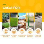 NaturVet® Yard Odor Eliminator,"Infographic showing yard, artificial grass, patio, kennel, and concrete surfaces"