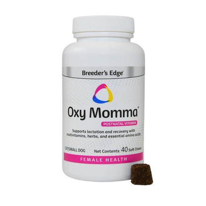 Whelping Bundle,"White supplement bottle with pink label and one soft chew"
