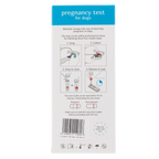 BellyLabs® Canine Pregnancy Test,"Back of test kit box with illustrated use instructions"