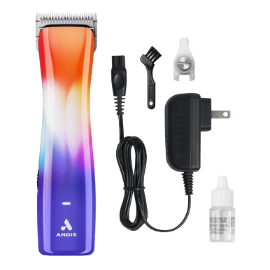 Emerge Lite Clipper Cosmic Crush by Andis,"Gradient hair clipper with charger, brush, blade guard, and oil"