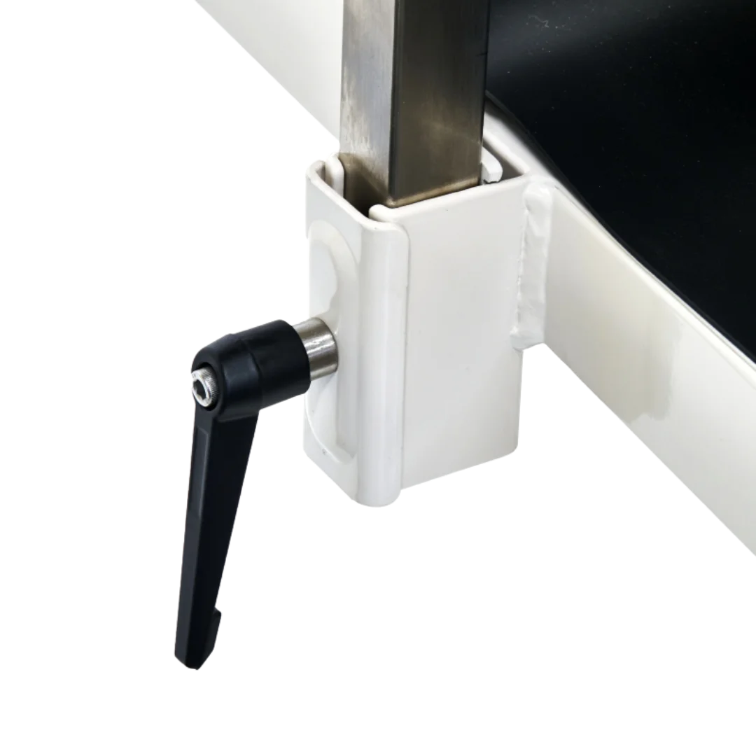 "50"" Dog Grooming 908P Electric Table with Drawer by Waggz","Table arm clamp with black adjustment handle"