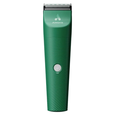 Vida Green Cordless Clipper by Andis,"Green cordless hair clipper, front view"