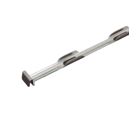Canes,"Metal cane shaft with hand grip cutouts"