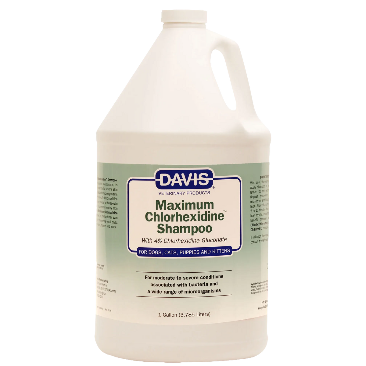 Maximum Chlorhexidine Shampoo,"One-gallon shampoo jug with handle and front label"
