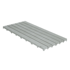 Kennel Deck®,"Gray slatted deck panel shown at an angle"