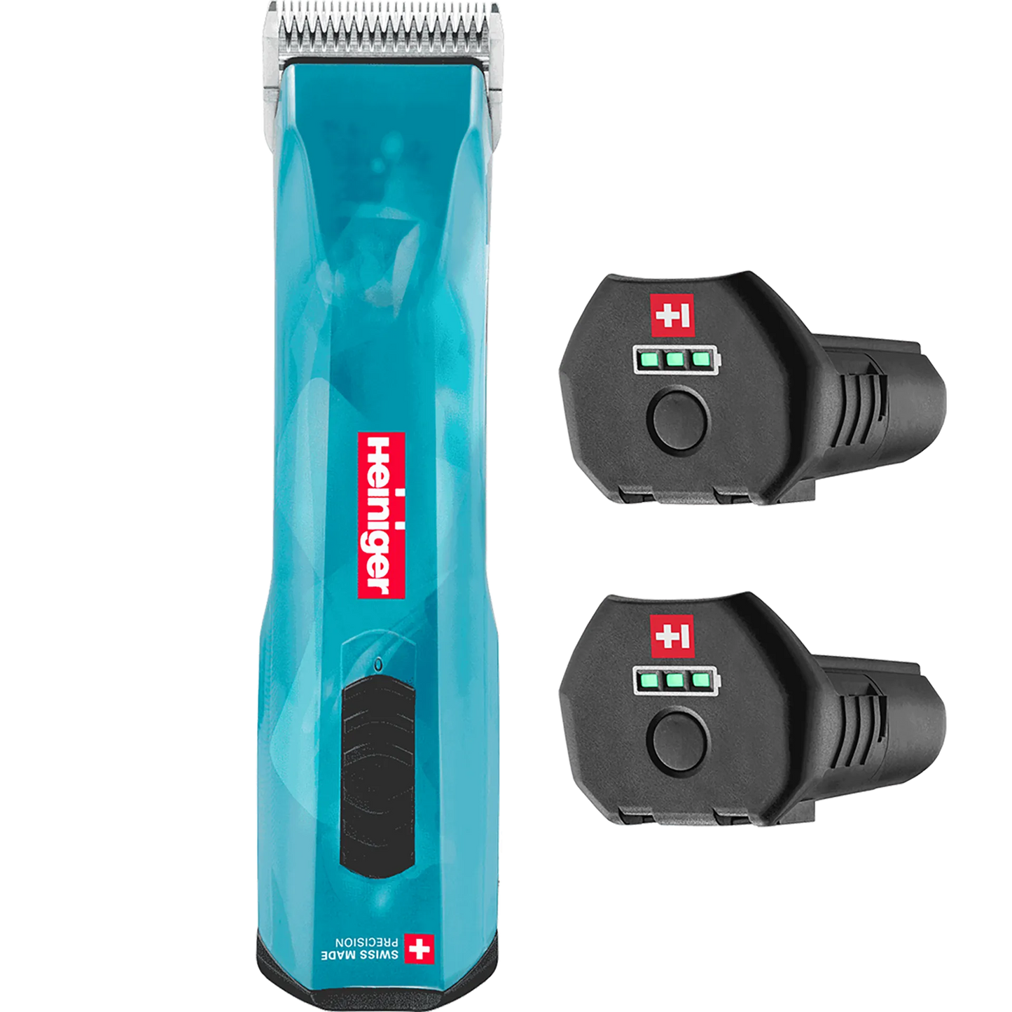 Opal Cordless Clipper and Free Blade,"Blue cordless clipper with two black battery packs"