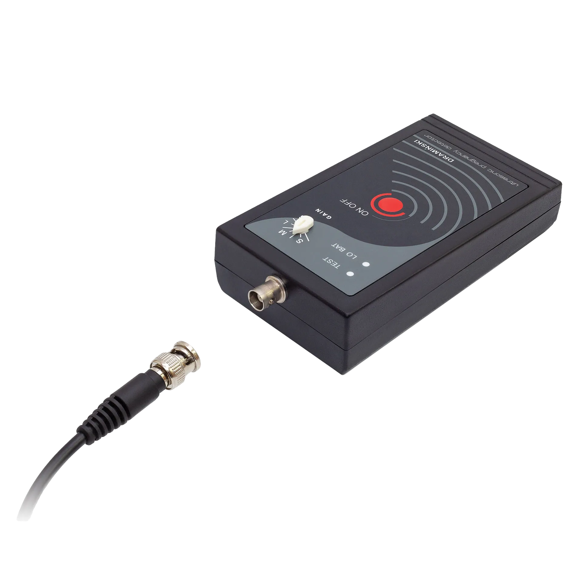 Draminski Dog Pregnancy Detector,"Black handheld detector with cable connector and control dial"