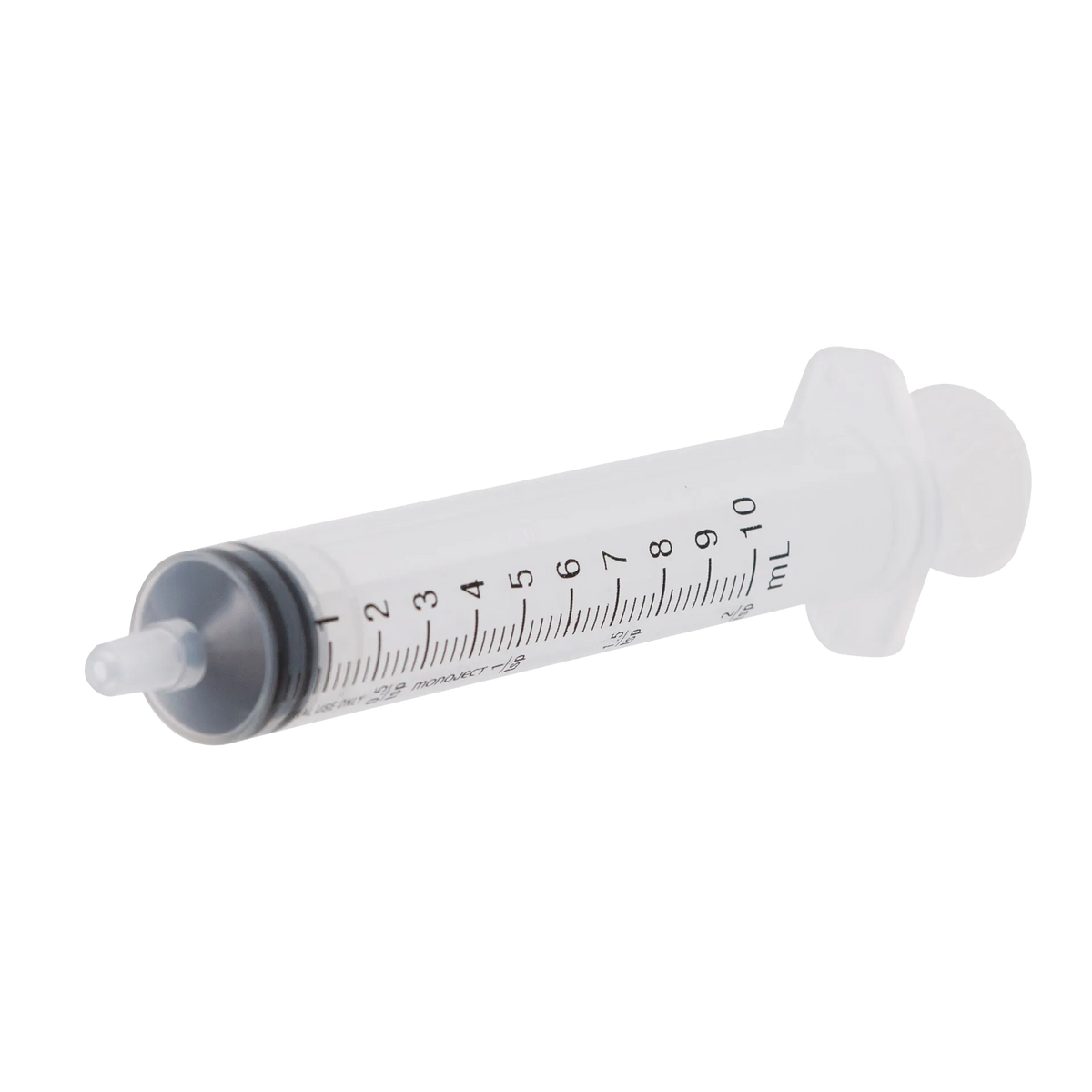 MonoJect™ 10cc Oral Syringe,"Clear oral syringe with black measurement markings"
