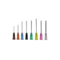 Needles,"Assorted needles with color-coded hubs in multiple sizes"
