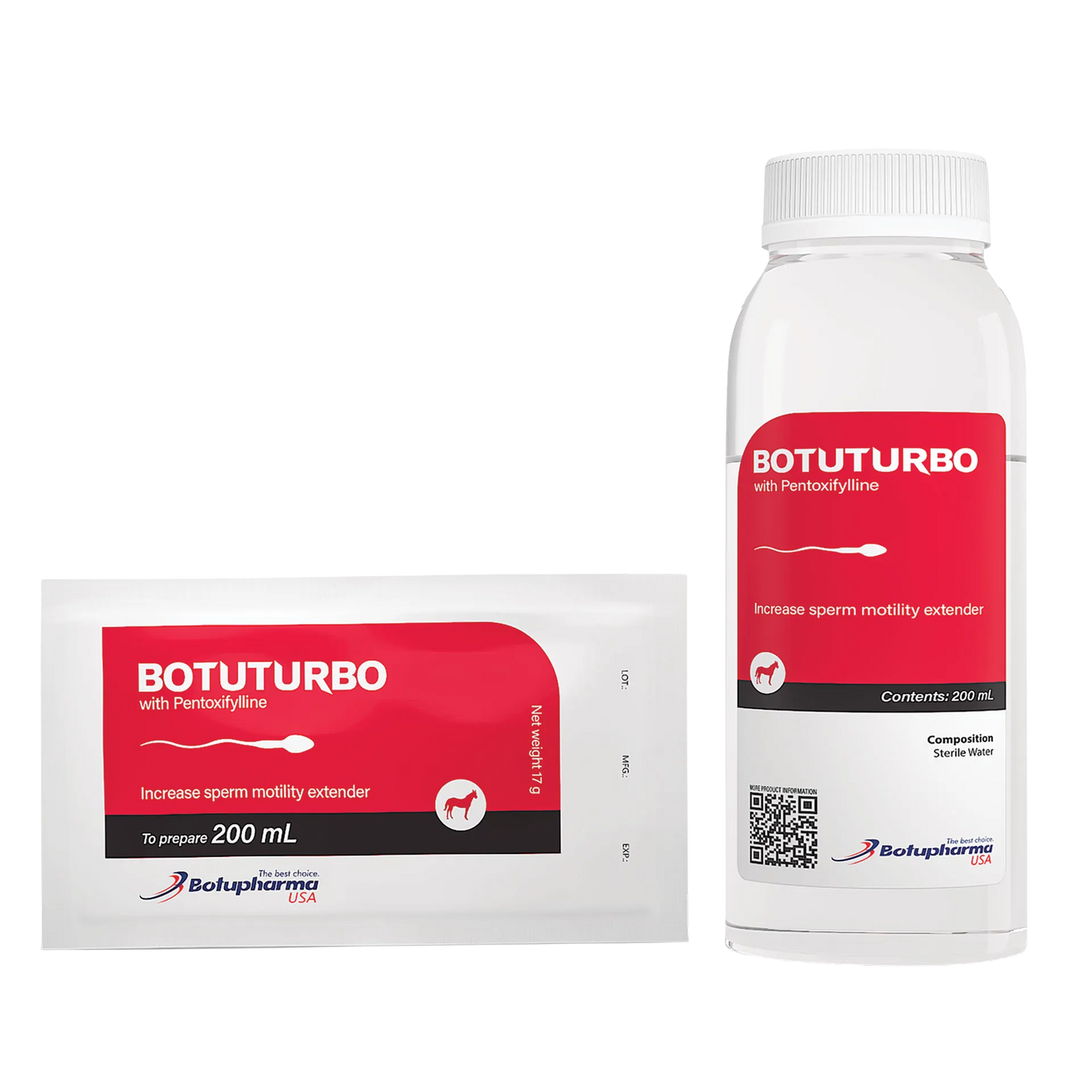 BotuSemen Turbo,"White bottle with screw cap and matching packet"