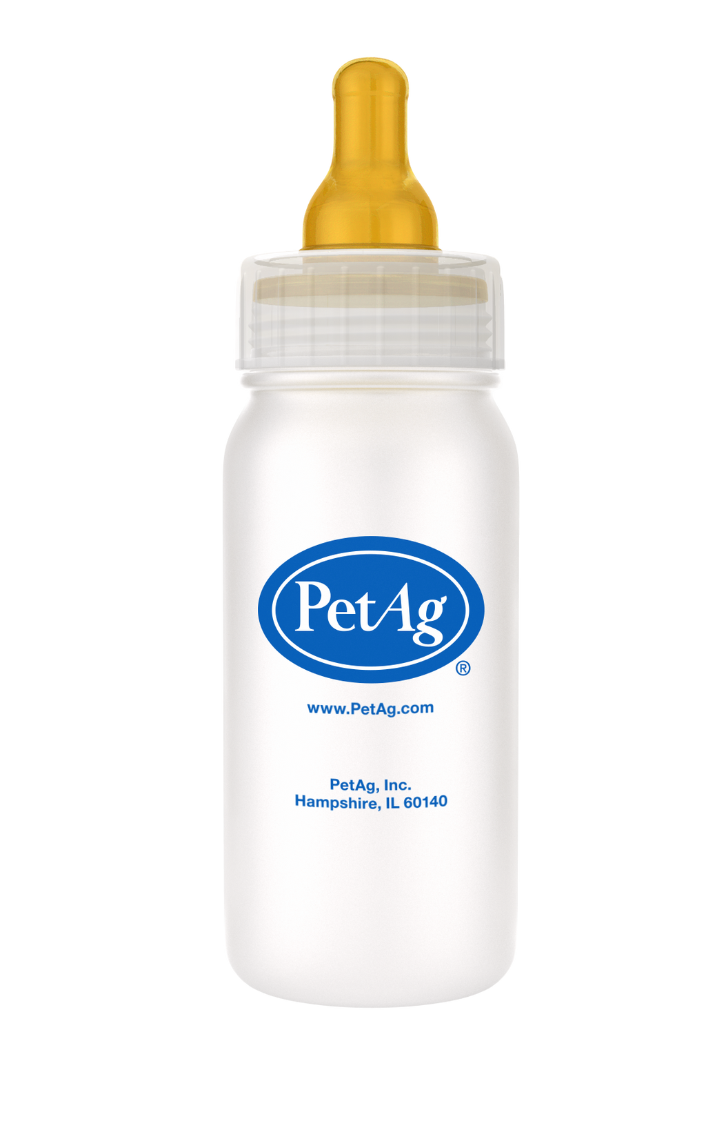 PetAg Nurser Bottle for Small Animals,"White bottle with clear cap and yellow nipple"