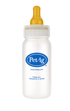 PetAg Nurser Bottle for Small Animals,"White bottle with clear cap and yellow nipple"
