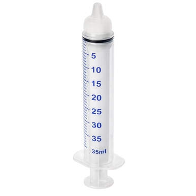 Puppywamer Latchons Syringe Nipple Feeders,"Clear feeding syringe with measurement markings"