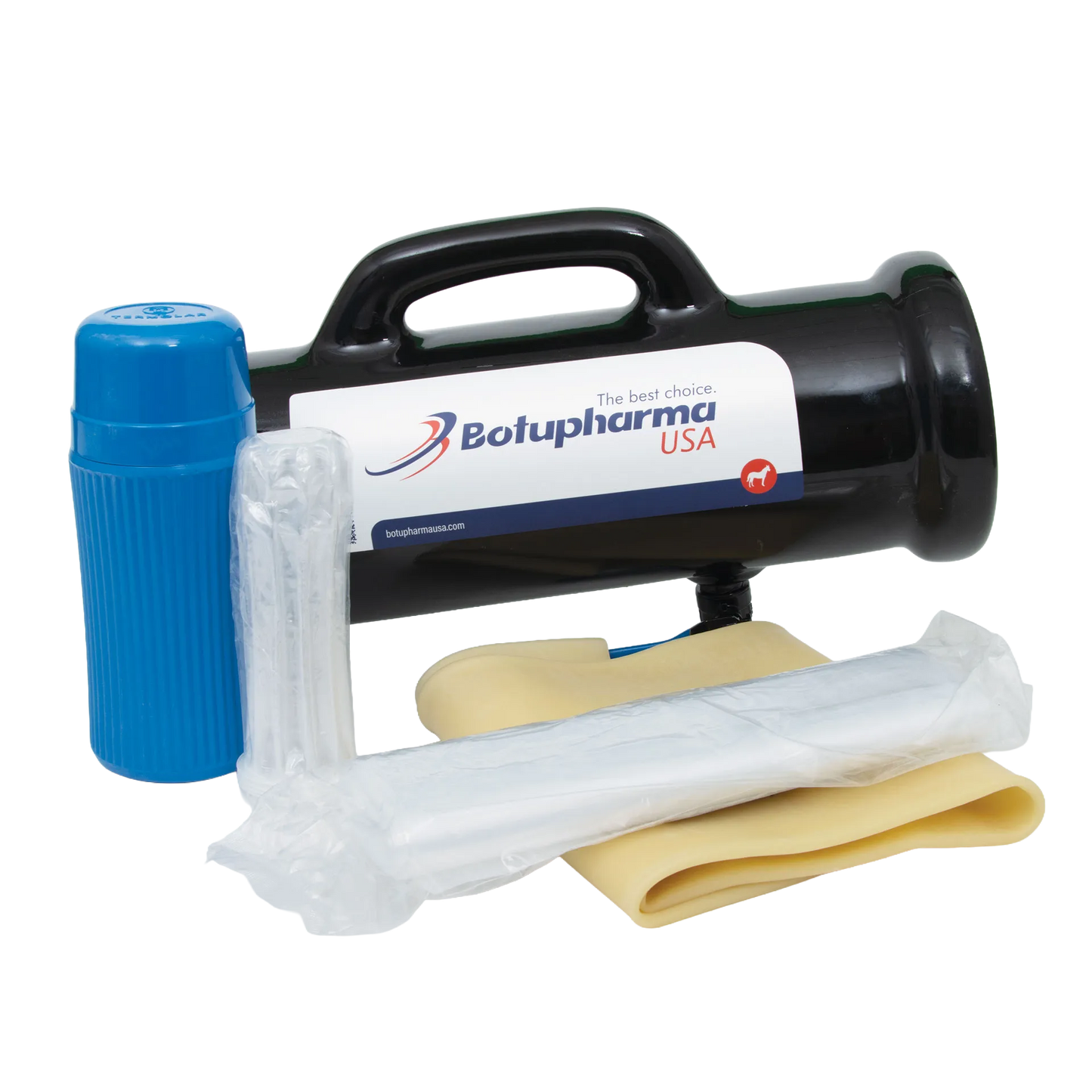 BotuPharma AV,"Black handled pump with blue canister, tubing, and yellow sheet"