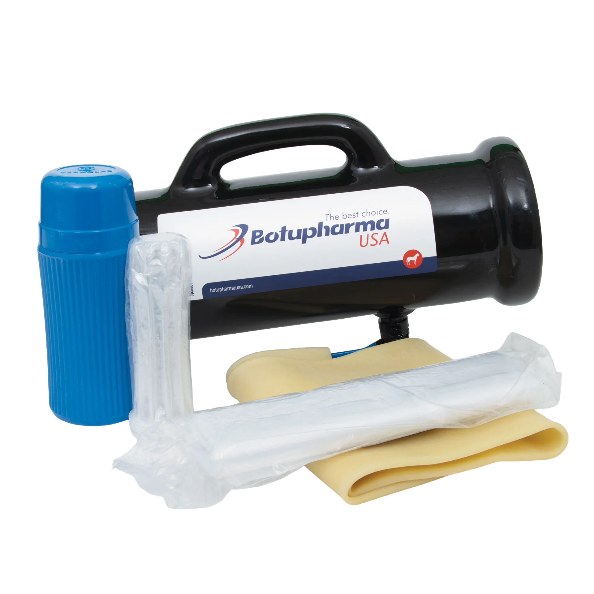 BotuPharma AV,"Black handled pump with blue canister, tubing, and yellow sheet"