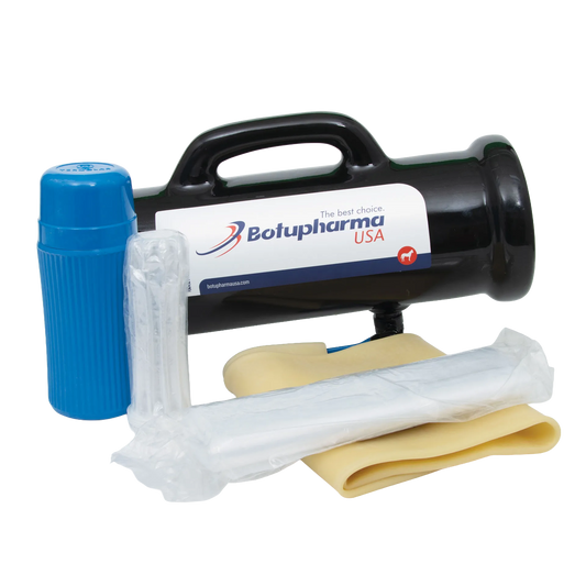 BotuPharma AV,"Black handled pump with blue canister, tubing, and yellow sheet"
