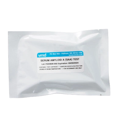 Serum Amyloid A Test (SAA Test Kit),"Sealed white foil pouch with product label"