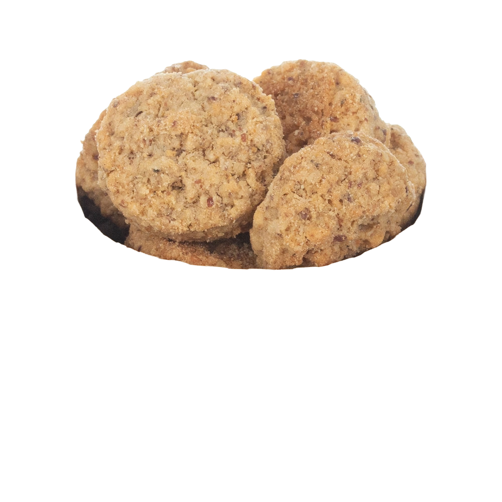 Caitec Oven Fresh Bites Parrot Cookies,"Round tan cookies stacked in a small pile"