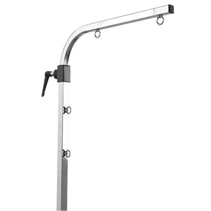 "44"" Dog Grooming Drying Electric Table without Drawer with Caster by Waggz","Metal grooming arm with curved top bar and two hanging rings"