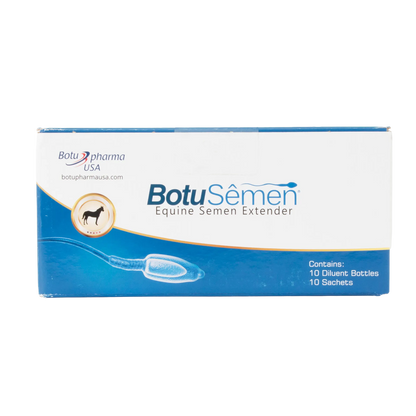 BotuSemen Standard,"Blue and white product box with horse emblem"