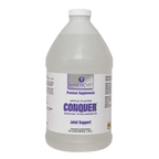 Conquer®,"Large white supplement bottle with screw cap"
