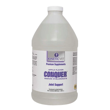 Conquer®,"Large white supplement bottle with screw cap"