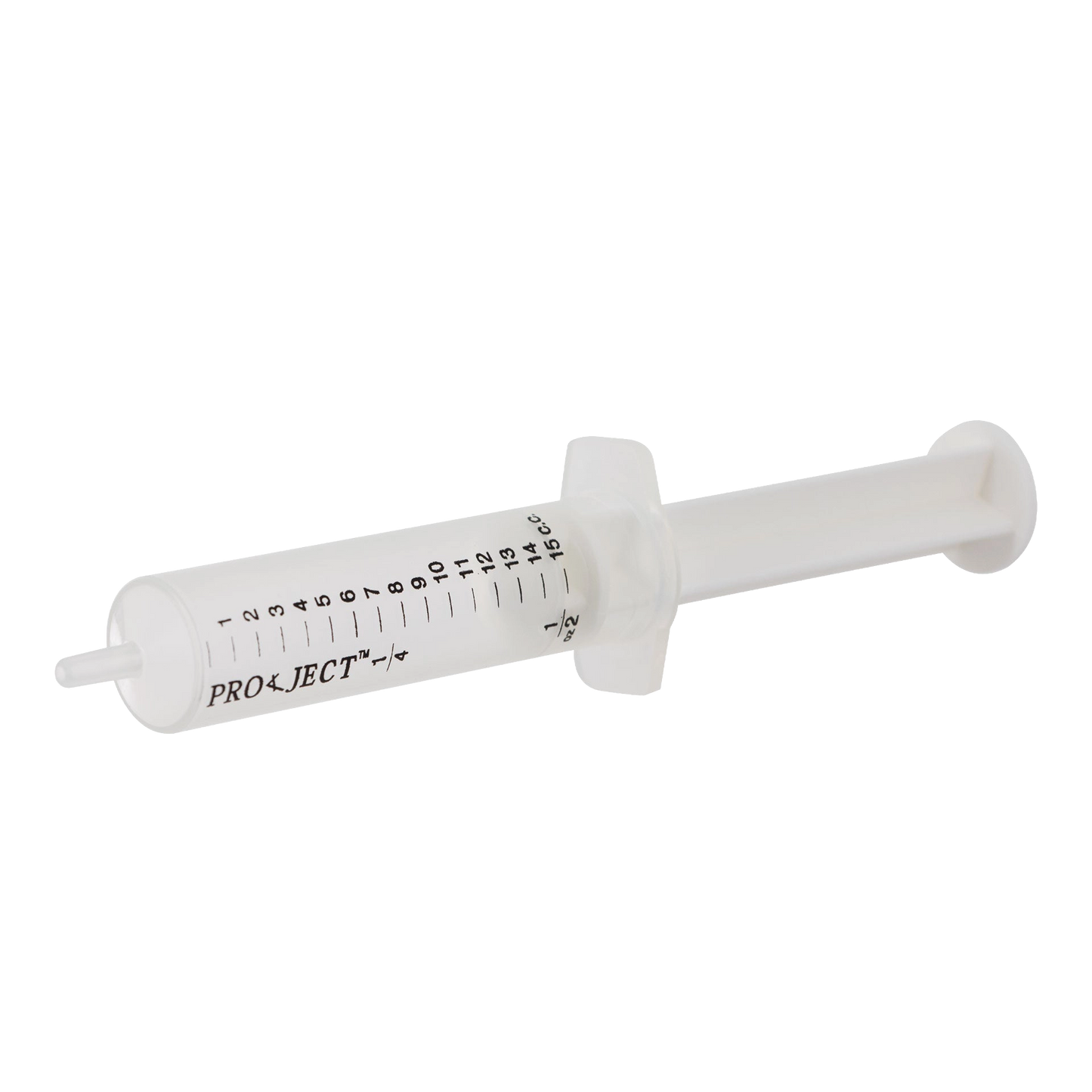 Semen Safe All Plastic Sterile Syringes Luer Slip Tip,"White plastic syringe with measurement markings and slip tip"