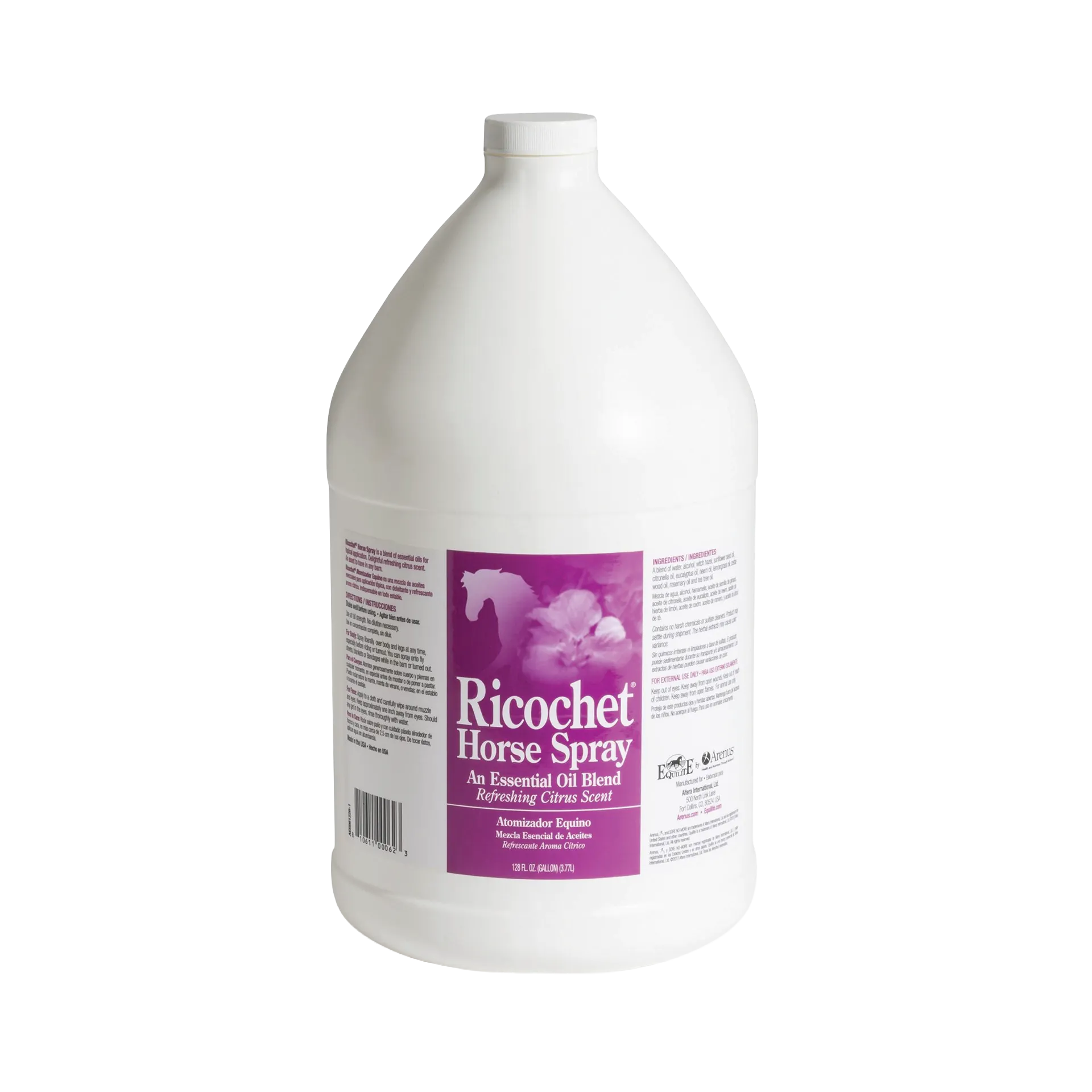Sore No-More® Classic Ricochet Horse Spray,"White gallon jug with screw cap and purple front label"