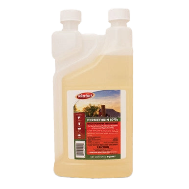 Permethrin 10%,"Dual-neck plastic bottle with measuring chamber and front label"