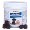 Doc Roy's® Aches Away™,"White plastic tub with dog supplement chews in front"