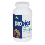 Probios® for Dogs, Horses, and Other Animals,"White supplement bottle with dog image on label"