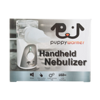 Puppywarmer Handheld Nebulizer,"Handheld nebulizer box with clear mask attachment"